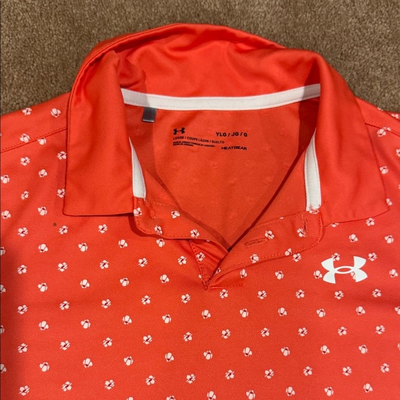 Under Armour Kids Red Polo Shirt - Picture 2 of 6